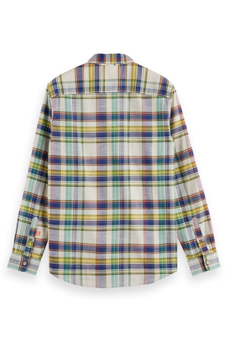 BASKET WEAVE CHECK SHIRT GREEN/MULTI CHECK 2