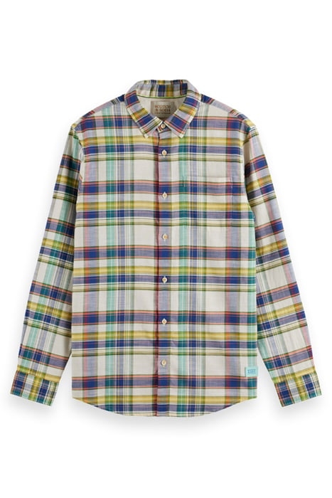 BASKET WEAVE CHECK SHIRT GREEN/MULTI CHECK 1