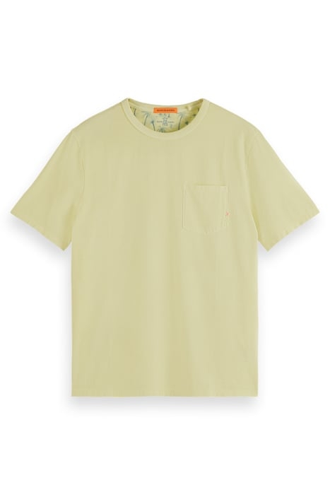 GARMENT DYE POCKET T-SHIRT WASHED NEON YELLOW 1