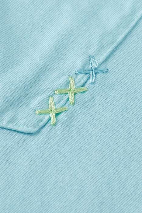 GARMENT DYE POCKET T-SHIRT WASHED NEON BLUE 3