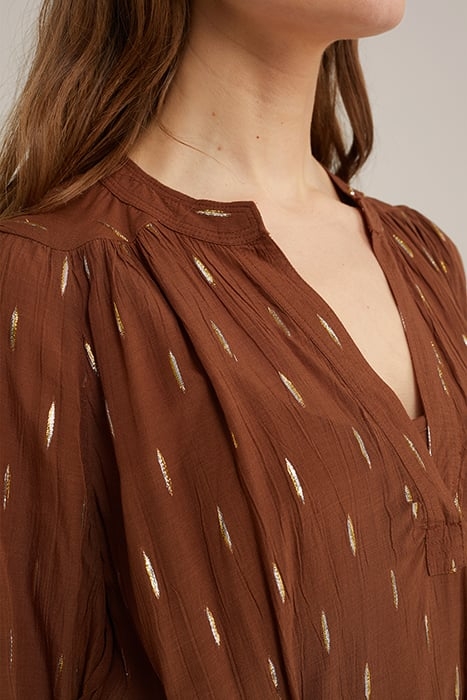 DRESS MID LENGTH BROWN 6