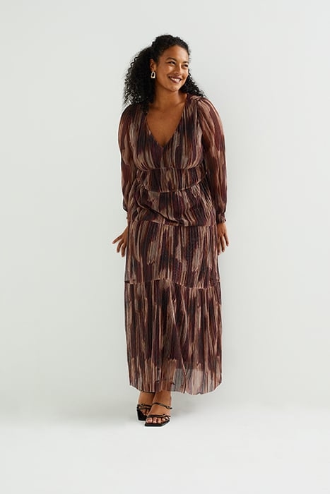 DRESS MAXI LENGTH BURGUNDY RED 3