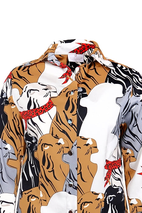 BLOUSE FRANCIS BAY LEOPARDS CAMEL, ECRU 2