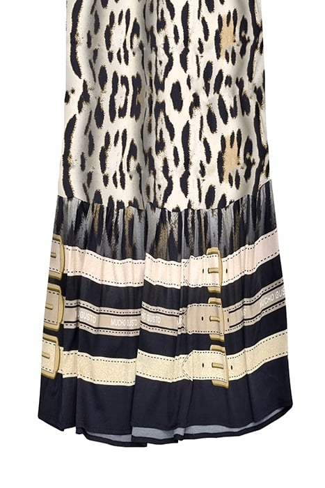 DRESS SAN RAFAEL LONG LEOPARD BLUE, ECRU 3