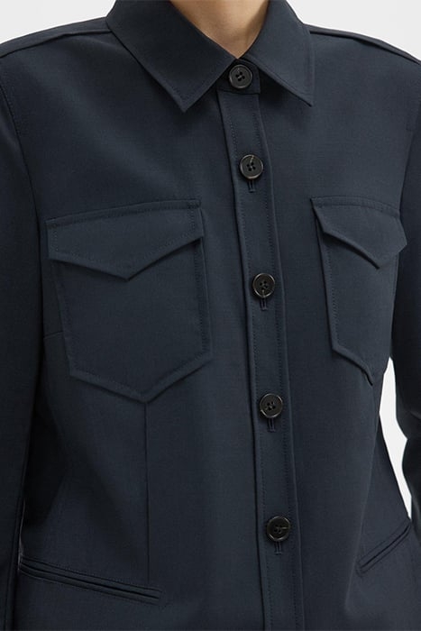 TAILORED VIRGIN WOOL SHIRT JACKET MIDNIGHT 3