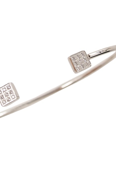 SILVER-TONE BANGLE WITH DIAMANTE SILVER 3