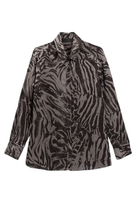 PURE EDITION- GREY ZEBRA PRINT SHIRT GREY 4