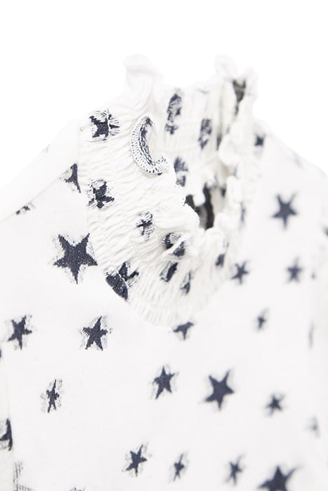 GIRLS’ OFF-WHITE T-SHIRT WITH ALL-OVER STAR JACQUARD OFF-WHI 3