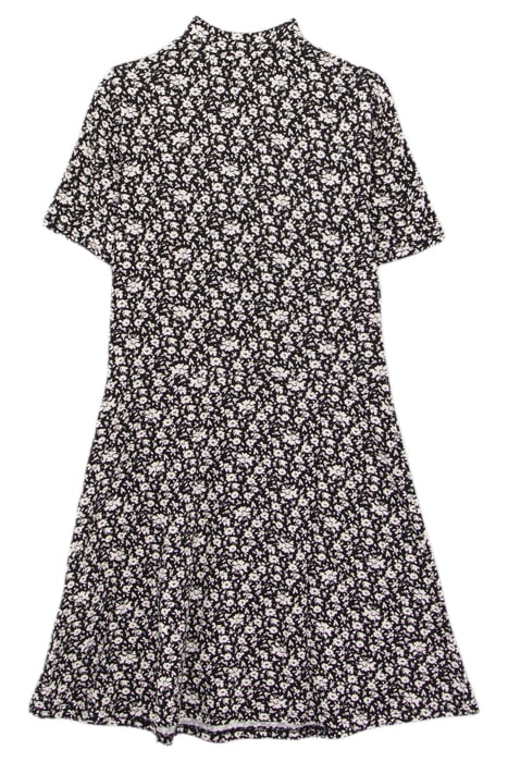 GIRLS’ BLACK FLORAL PRINT DRESS BLACK 2