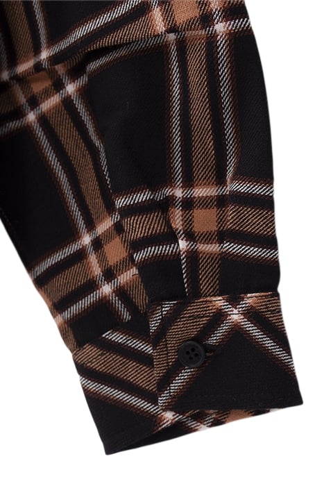BOYS’ BLACK, CAMEL, ECRU CHECK SHIRT BLACK 6