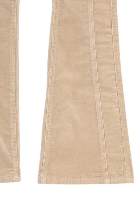GIRLS’ BEIGE VELVET LOW-WAIST FLARED TROUSERS BEIGE 4