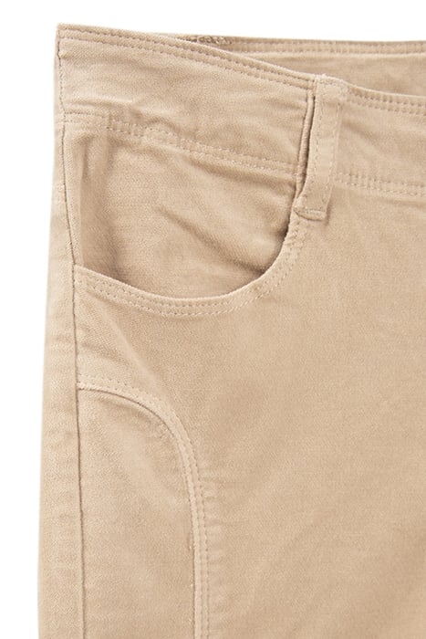 GIRLS’ BEIGE VELVET LOW-WAIST FLARED TROUSERS BEIGE 5