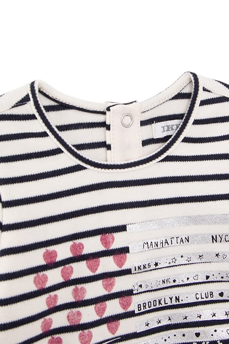 BABY GIRLS’ SAILOR-STRIPE ORGANIC COTTON T-SHIRT WITH FLAG O 5