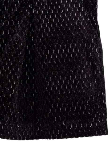GIRLS’ BLACK TEXTURE, LUREX, JACQUARD VELVET KNIT SHORTS BLA 5