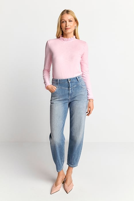 ORGANIC SLUB FRILL LONGSLEEVE ROSE SHADOW 2