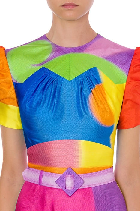 PROJECTION PRINT TWILL DRESS MULTICOLOR 4