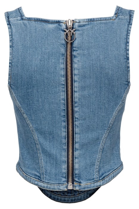 GIAVELLOTTO BUSTINO DENIM BLUE STRETCH DARK MID WASH 2