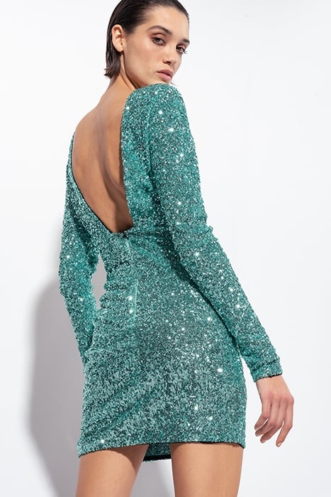 PALMAROLA ABITO FULL PAILLETTES ULTRAMARINE GREEN 2
