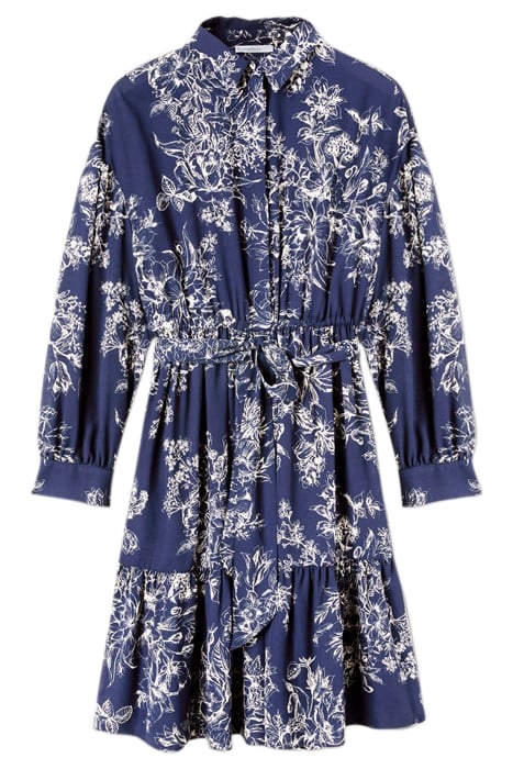 FLORAL PATTERNED CHEMISIER DRESS BLUE 3