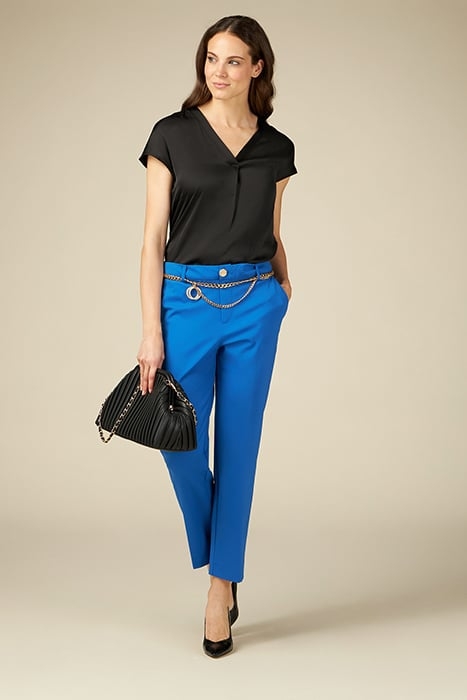 MILANO-STITCH STOVEPIPE TROUSERS BLUE 1
