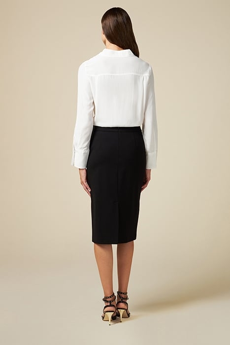 PENCIL SKIRT WITH CONTRASTING TRIMS BLACK 2