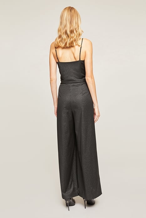 LONG LUREX PINSTRIPE JUMPSUIT BLACK 2