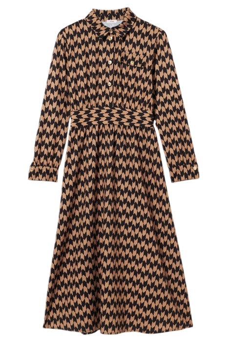 GEOMETRIC PATTERN DRESS NATURAL 3