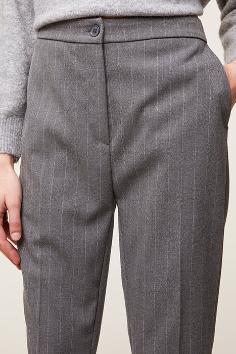 REGULAR PINSTRIPE TROUSERS GREY 4