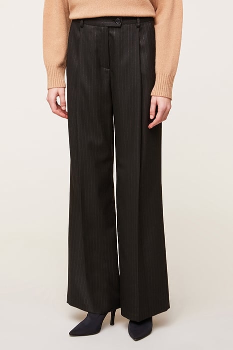 PINSTRIPED LUREX TROUSERS WITH DARTS BLACK 1