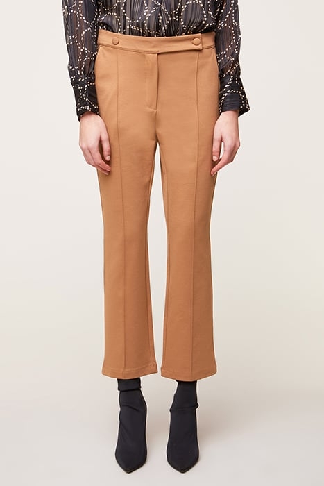 SOLID COLOUR REGULAR LEG TROUSERS NATURAL 1