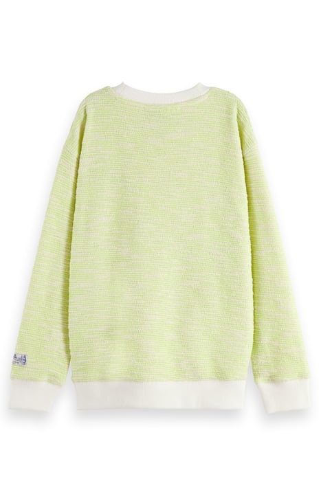 RELAXED-FIT STRUCTURED FELPA SWEATSHIRT LIGHTHOUSE LIME 2