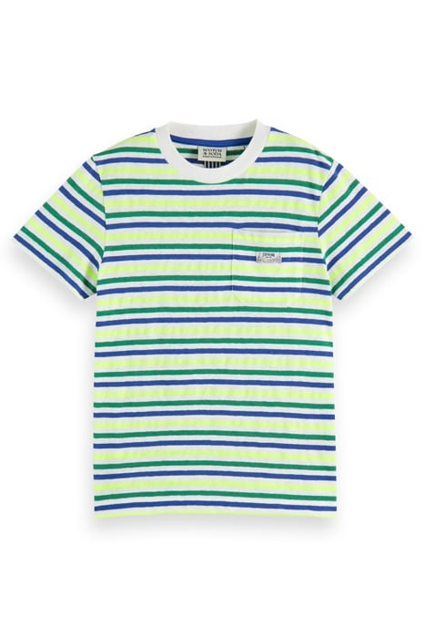 RELAXED-FIT YARN-DYED STRIPE COTTON-LINEN BLEND T-SHIRT OFF 1