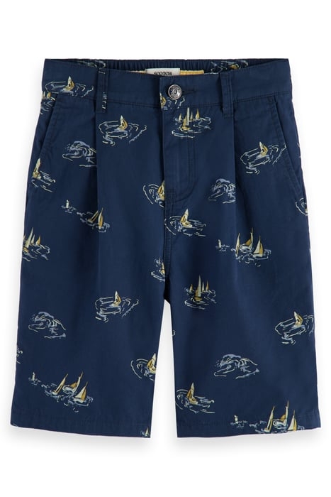 MID LENGTH - ALL-OVER PRINTED CHINO SHORT SAIL BOAT NIGHT MI 1