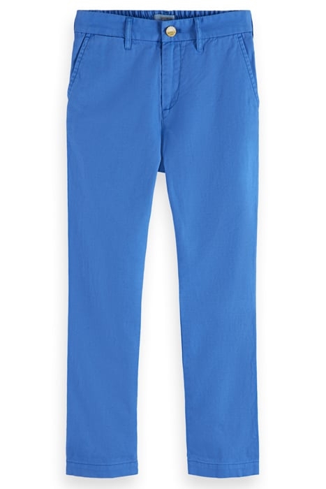 LOOSE-TAPERED-FIT COTTON LINEN PANTS TILE BLUE 1