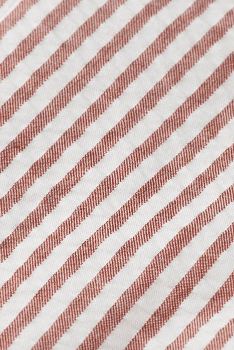 SINGLE BREASTED YARN-DYED STRIPE SEERSUCKER BLAZER TERRACOTT 3