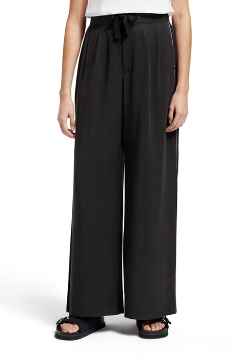 ELENI MULTICOLOUR PIPING PYJAMA PANT EVENING BLACK 1