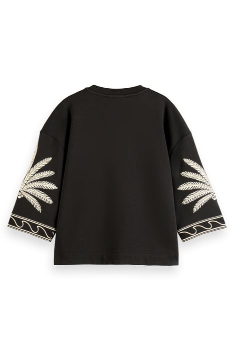 EMBROIDERED SWEATSHIRT EVENING BLACK 2