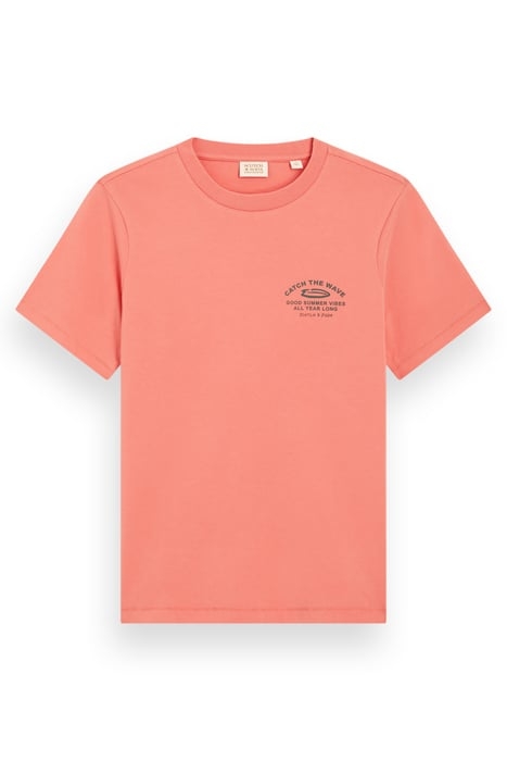 REGULAR FIT LEFT CHEST ARTWORK T-SHIRT PEACHY 4