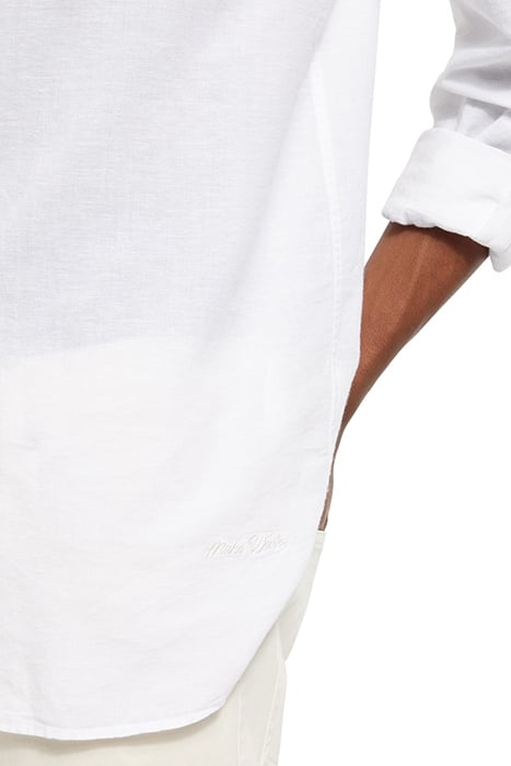 REGULAR FIT COTTON LINEN SHIRT WHITE 7