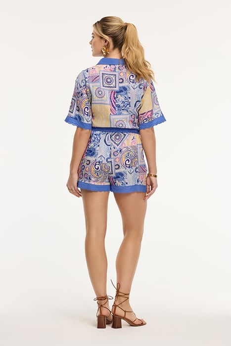 EMILY BLOUSE PAISLEY BANNER PAISLEY BANNER BLUE 4