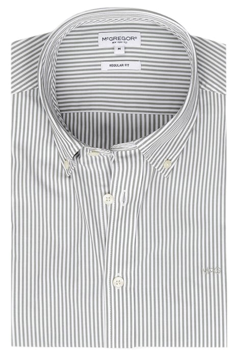 STRIPED POPLIN SHIRT DARK SAGE 3