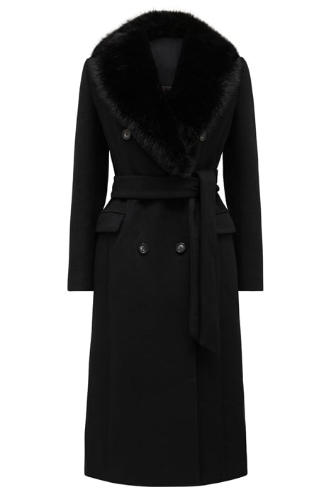 FRANKIE FAUX FUR COLLAR COAT BLACK 3