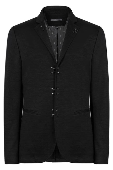 SLIM FIT CONVERTIBLE NOTCH LAPEL HOOK AN BLACK 1