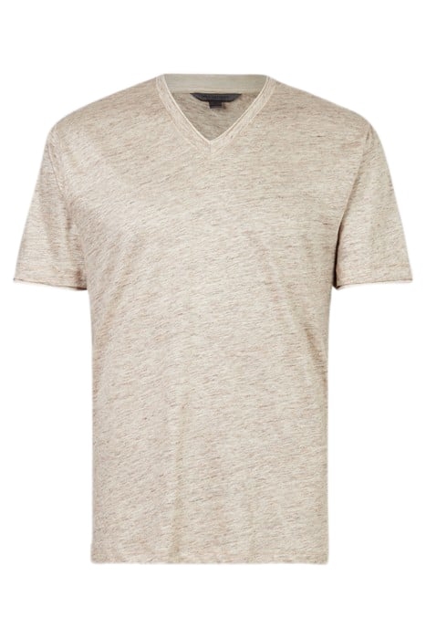 WOOSTER REGULAR FIT SS VNECK WITH MELANG TOAST 1