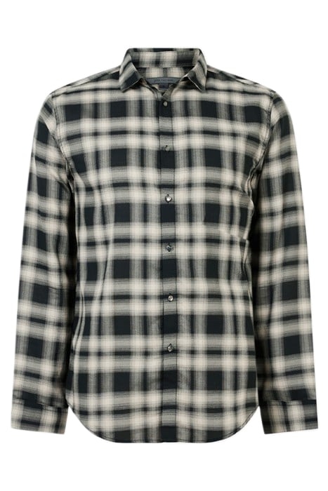 SLIM FIT SPORT SHIRT WITH SHANK BUTTONS BLACK 1