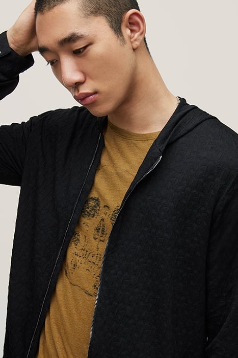 SHUBERT REGULAR FIT ZIP-FRONT HOODIE JAC BLACK 2