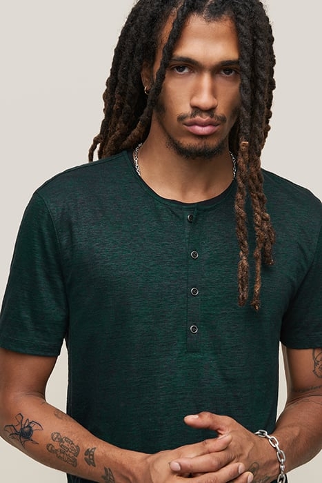 TORRANCE REGULAR FIT SS LINEN HENLEY WIT VERIDIAN 2