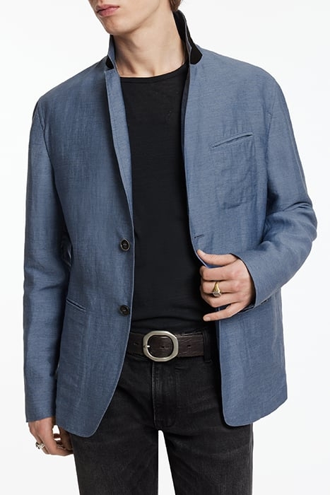 SLIM FIT NOTCH LAPEL JACKET WITH UNLINED DUTCH BLUE 1