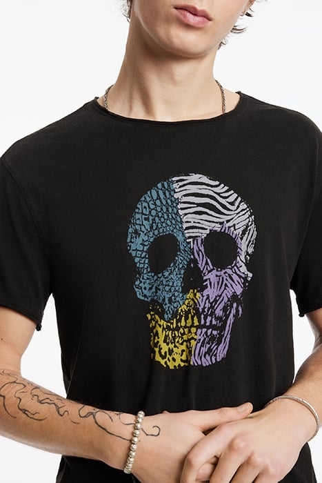 SS RAW EDGE TEE VINTAGE WASH - PATTERN S BLACK 3