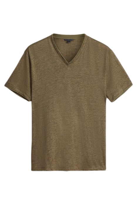 WOOSTER REGULAR FIT SS VNECK WITH MELANG OLIVE 2